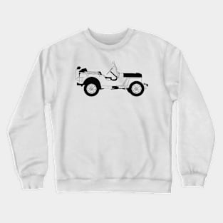 Willys Black Outline Crewneck Sweatshirt